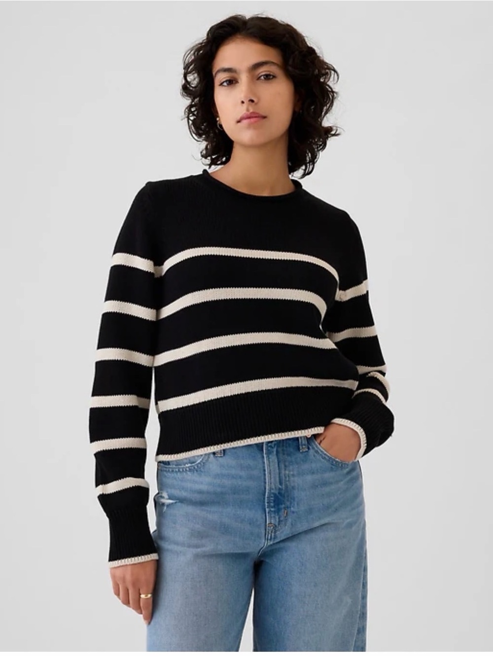 100% cotton Gap shrunken rollneck sweater size small